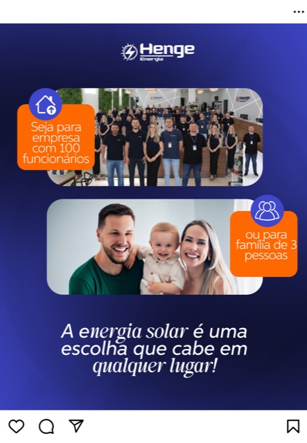 Post Instagram - Henge Energia, equipe