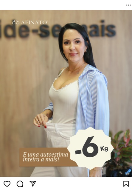 Post Instagram - Afinato, emagrecimento