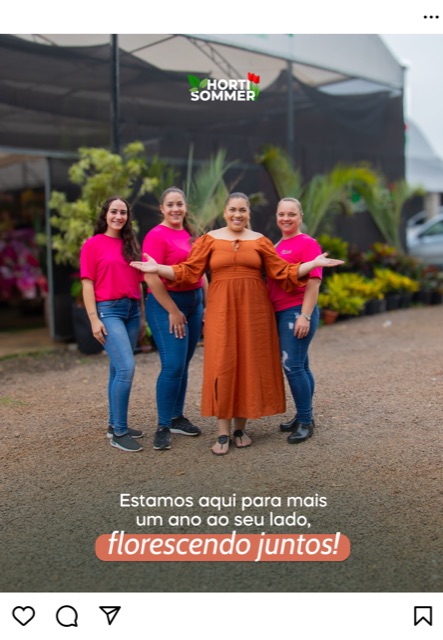 Post Instagram - equipe Horti Sommer