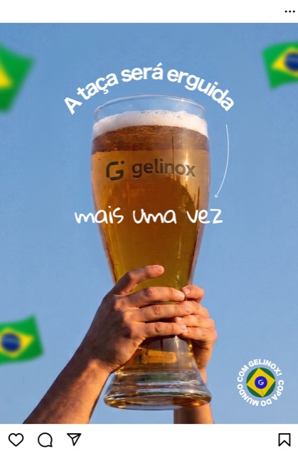 Post Instagram - Gelinox, Copa do Mundo